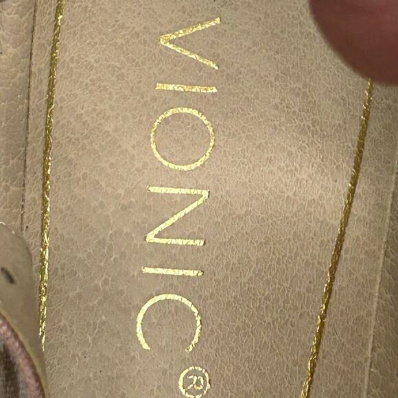 Vionic womens dusty pink chevron Coralina wedge espadrille sandals size 9.5 W - Picture 5 of 8